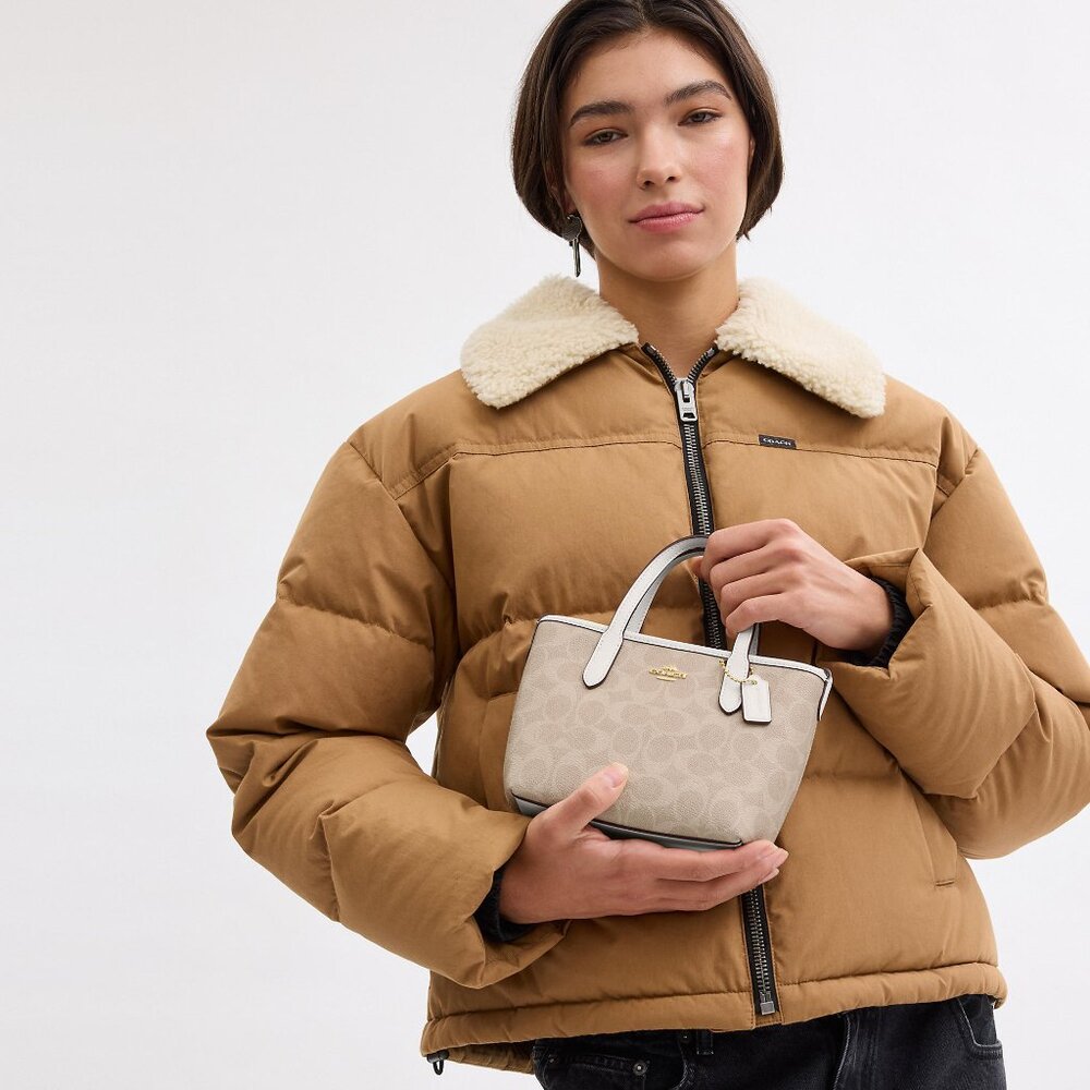 NWT - Coach -City Mini Tote Bag - Signature Canvas